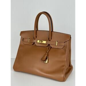 Hermes Birkin 35 in Brown Leather with Gold Hardware